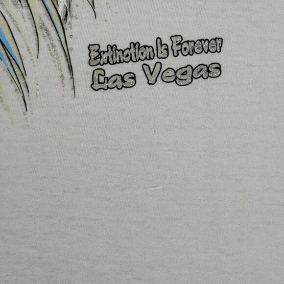 Vintage Y2K Extinction is Forever White Tiger Las Vegas Destination Shirt Large - Picture 3 of 8
